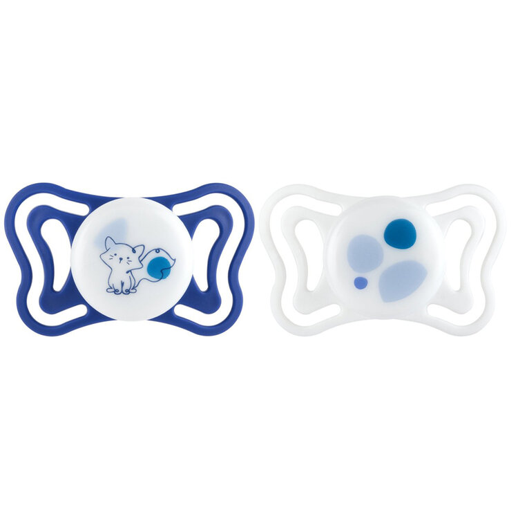 CHICCO Dudlíky Physioforma Light silikonové ortodontické modré 16-36m