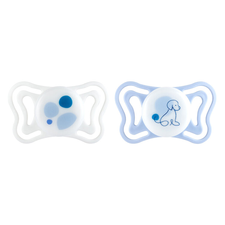 CHICCO Dudlíky Physioforma Light silikonové ortodontické modré 2-6m