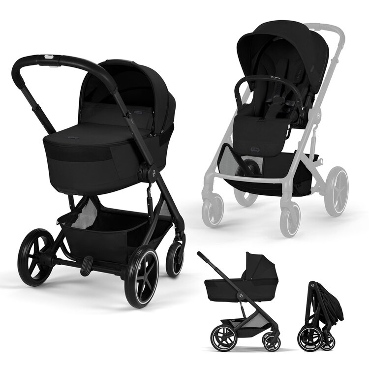 CYBEX Kočárek kombinovaný Balios S Lux & Balios Fold Cot Moon Black Gold