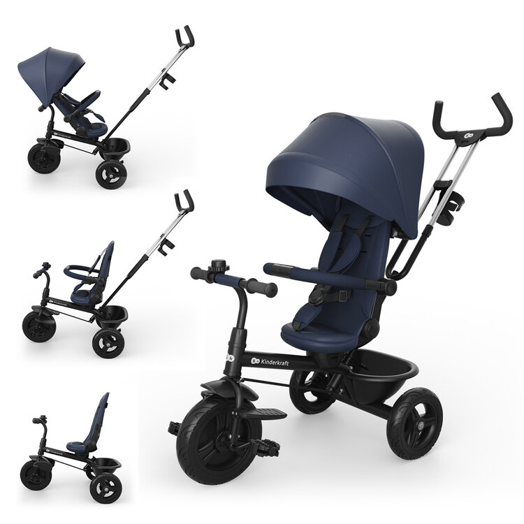 KINDERKRAFT Tříkolka Aston 2 Plus Navy