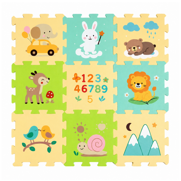 PETITE&MARS Podlahové skládací puzzle Nexli 6 ks