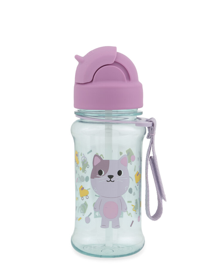 SKIP HOP Lahev s brčkem 355ml Besties Squad Kočička 12m+