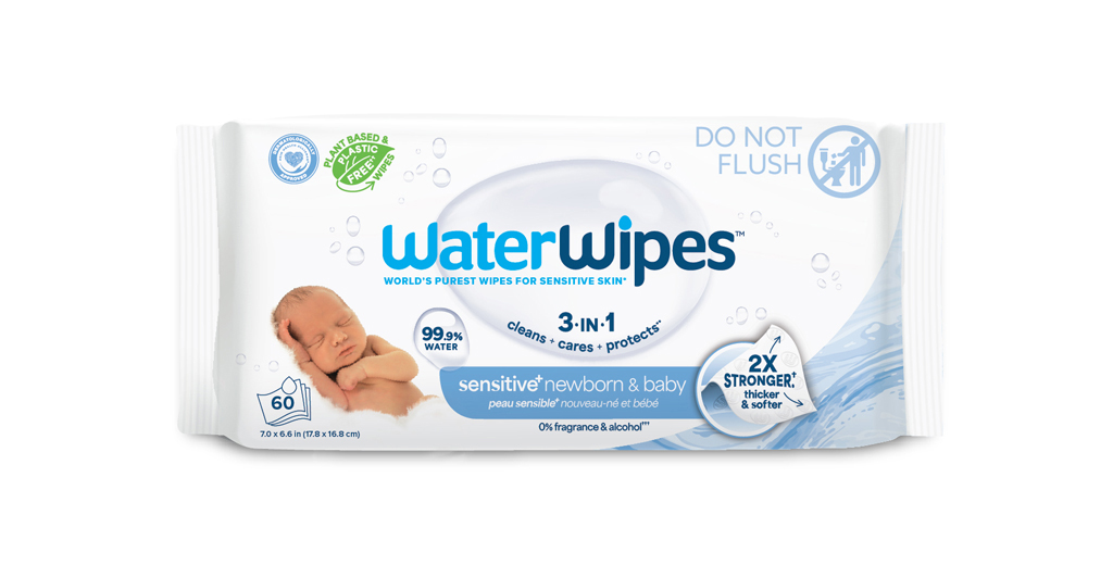 WATERWIPES Ubrousky vlhčené Newborn&Baby 3in1 60 ks