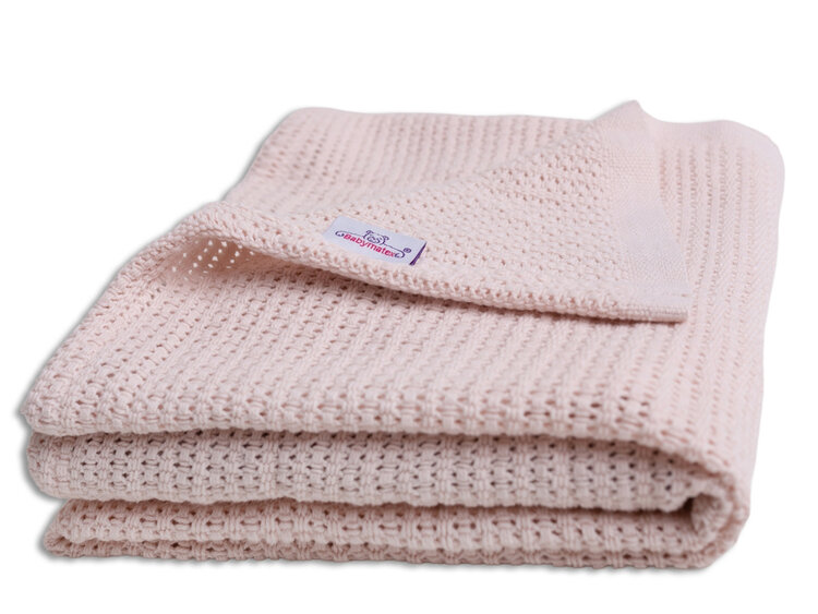 BABYMATEX Deka úpletová z bavlny 75x100cm Lili starorůžová