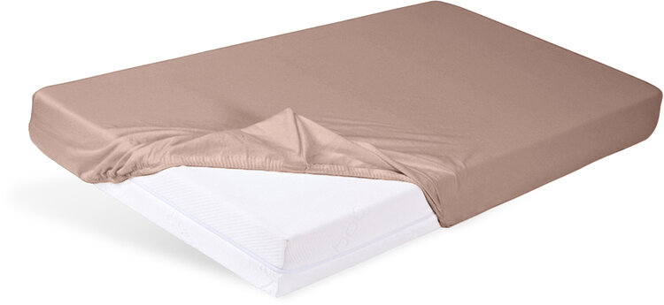 BABYMATEX Prostěradlo napínací Jersey 60x120cm světle hnědé