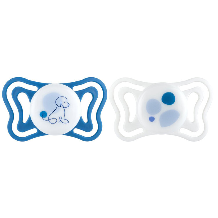 CHICCO Dudlíky Physioforma Light silikonové ortodontické modré 6-16m