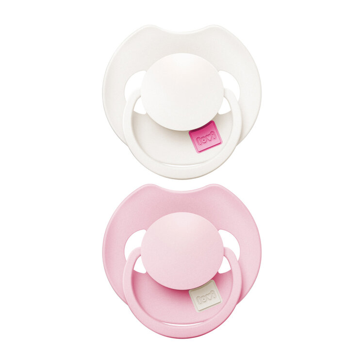 LOVI Dudlík silikonový dynamický Prime 0-6m 2ks Rose/Rose Cream