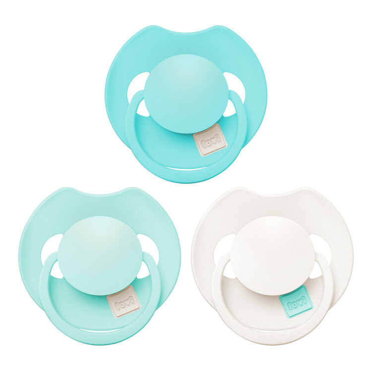 LOVI Dudlík silikonový dynamický Prime 6-18m 3ks Aqua Green