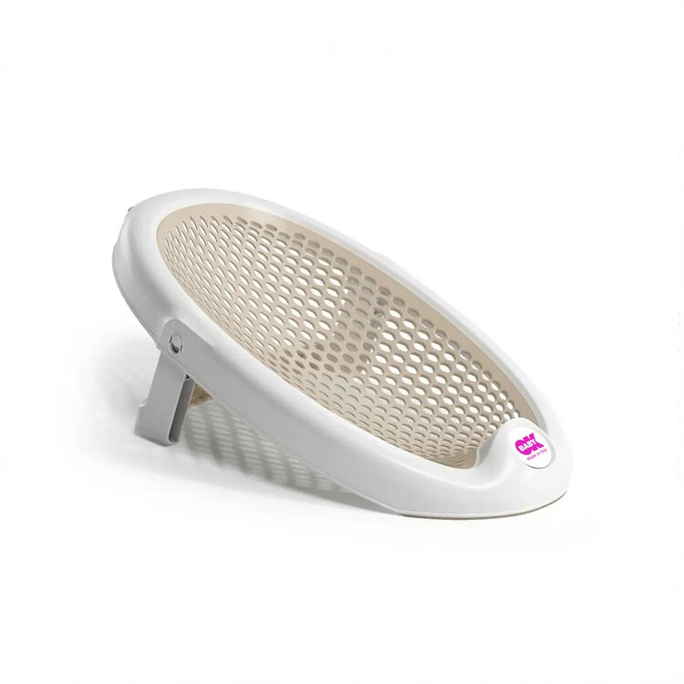 OK BABY Lehátko do vany skládací měkké protiskluzové Jelly 0–8m Beige