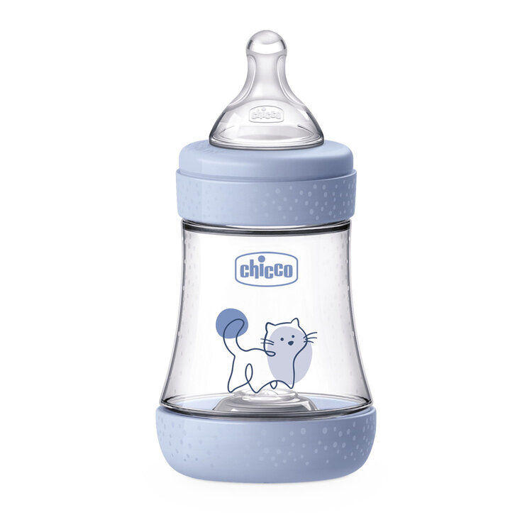 CHICCO Láhev kojenecká antikoliková Perfect5 150 ml chlapec pomalý průtok 0m+