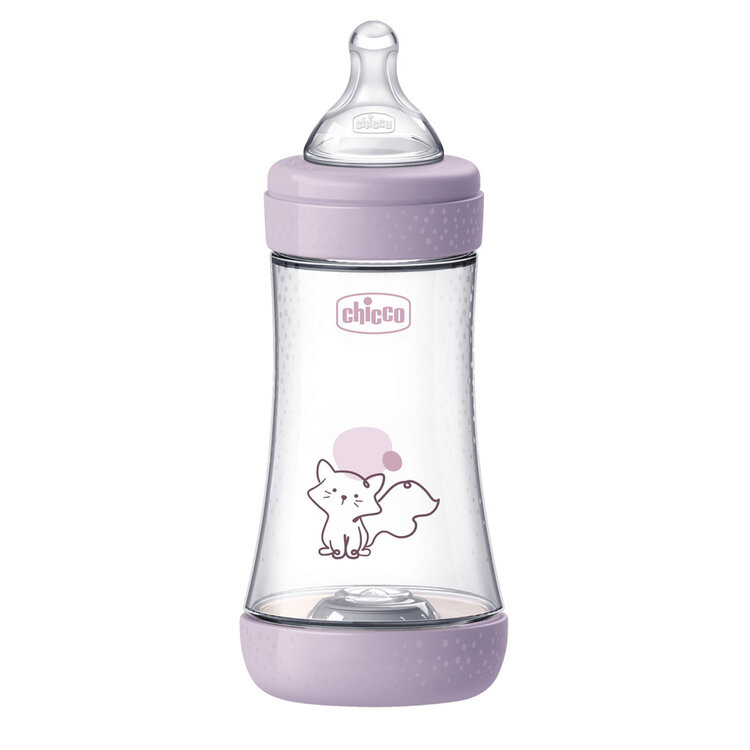 CHICCO Láhev kojenecká antikoliková Perfect5 240 ml dívka střední průtok 2m+