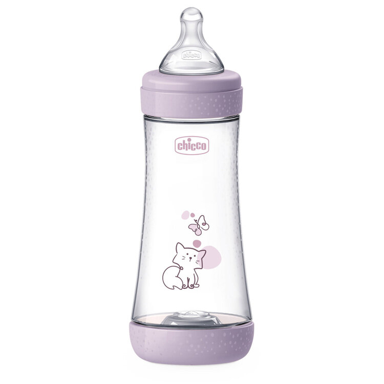 CHICCO Láhev kojenecká antikoliková Perfect5 300 ml dívka rychlý průtok 4m+