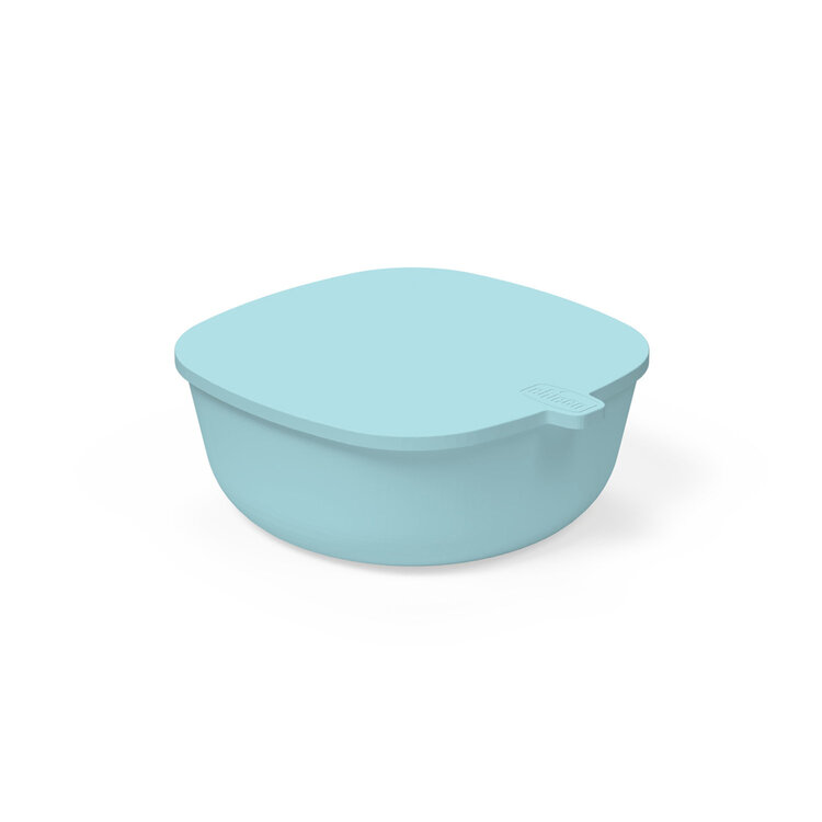 CHICCO Miska s víkem stohovatelná blue 6m+