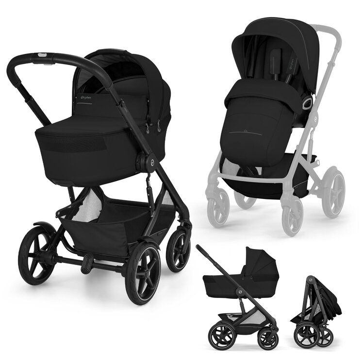 CYBEX Kočárek kombinovaný Talos S Lux & Talos Fold Cot Moon Black Gold