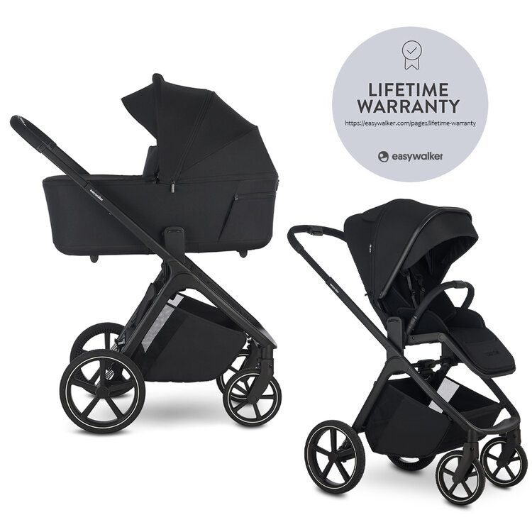 EASYWALKER Kočárek kombinovaný Zoey Go Pure Black