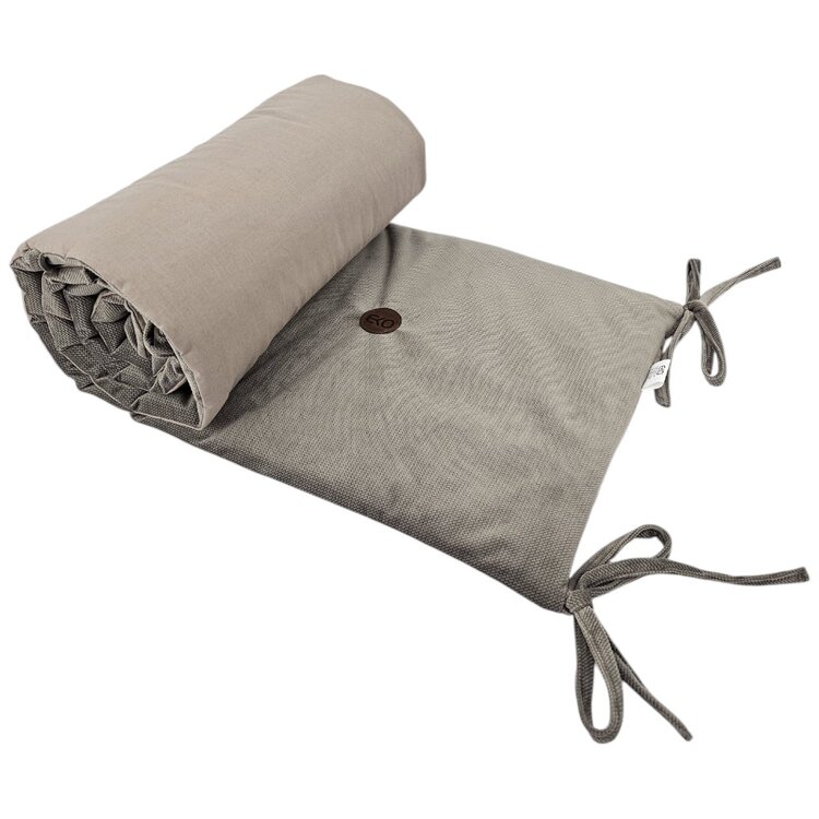 EKO Mantinel do postýlky bavlněný Velvet Dark Beige 360cm