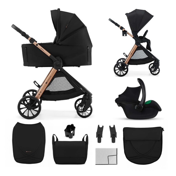 KINDERKRAFT Kočárek kombinovaný Vesto 2 3v1 Black