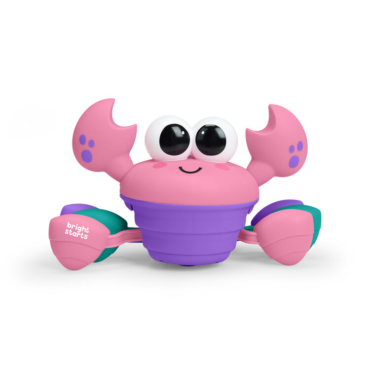 BRIGHT STARTS Hračka hudební a multisenzorická Rockin' Crawling Crab™ - Pink