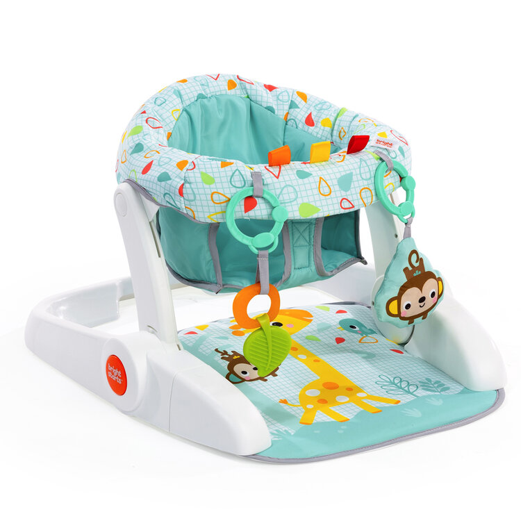 BRIGHT STARTS Křesílko učicí s hračkami připravené na cestování Learn-to-Sit™