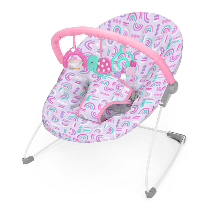 BRIGHT STARTS Lehátko s hračkami Confetti Rainbow™ Bouncer