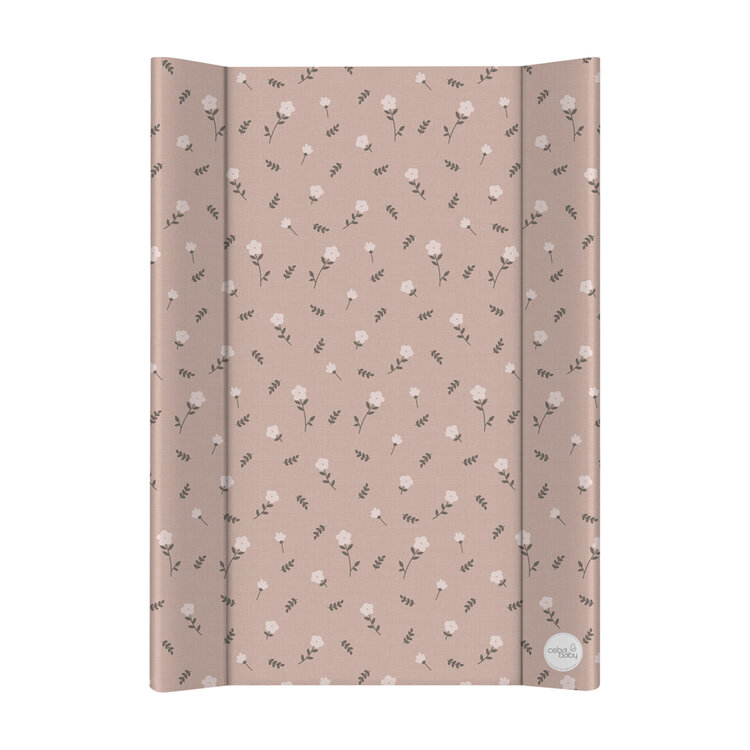CEBA BABY Podložka přebalovací 2-hranná s pevnou deskou (50x70) Basic Petite Blossoms