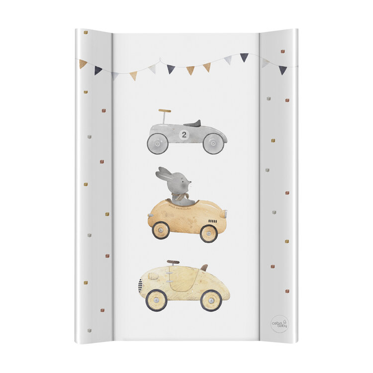 CEBA BABY Podložka přebalovací 2-hranná s pevnou deskou (50x70) Ultra Light Bunny Driver
