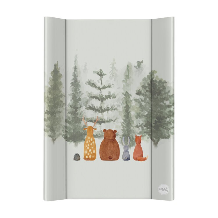 CEBA BABY Podložka přebalovací 2-hranná s pevnou deskou (50x70) Ultra Light Forest Companions
