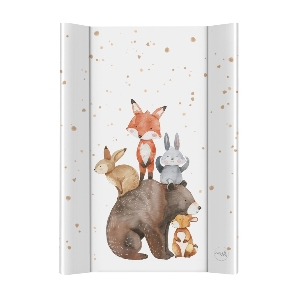 CEBA BABY Podložka přebalovací 2-hranná s pevnou deskou (50x70) Ultra Light Forest Friends