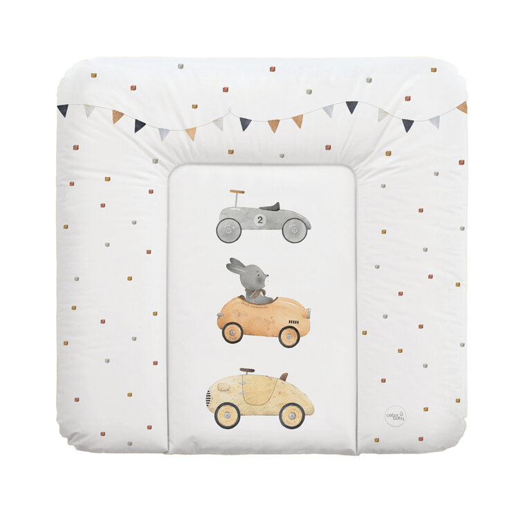 CEBA BABY Podložka přebalovací měkká střední (75x72) Basic Bunny Driver