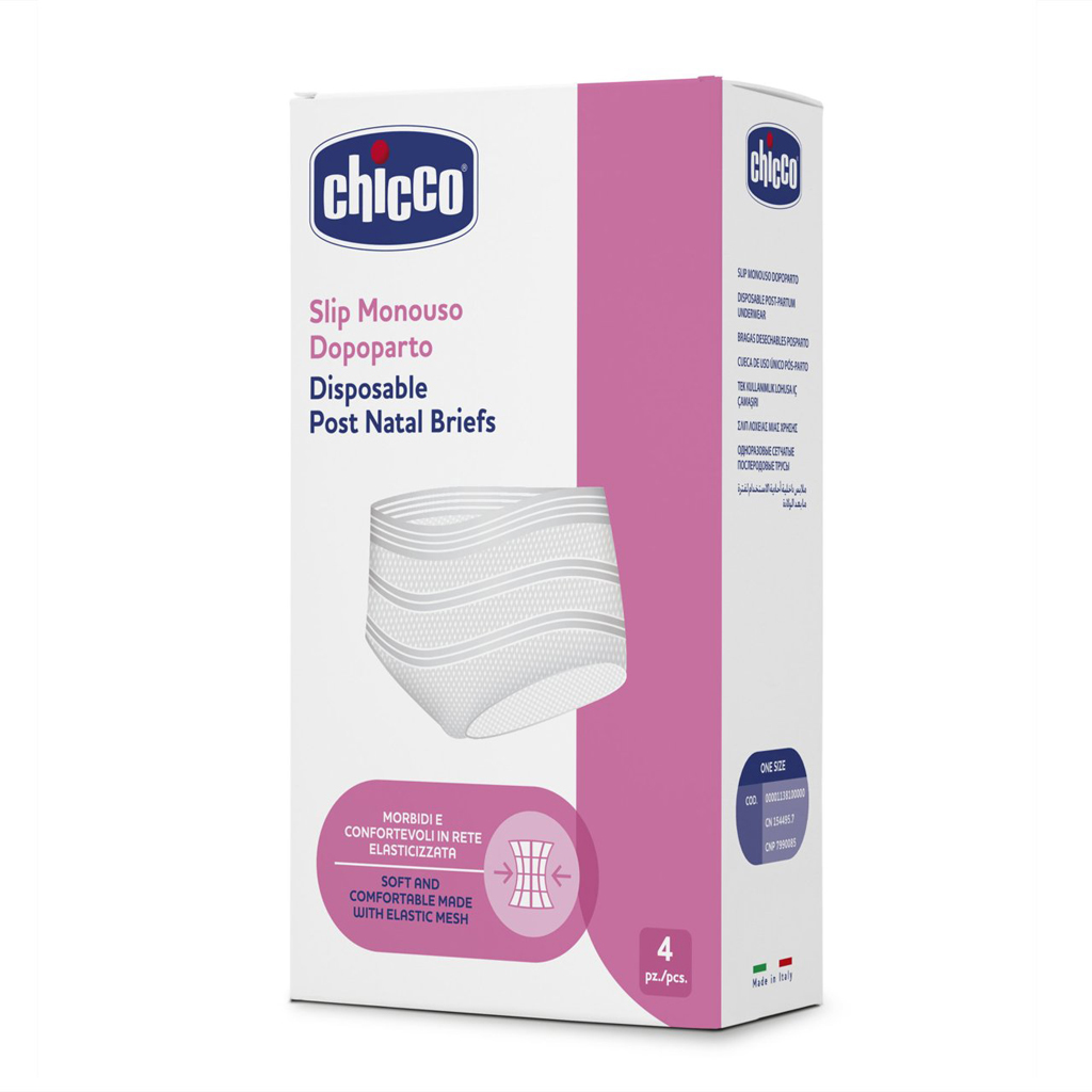 CHICCO Jednorázové síťované elastické kalhotky po porodu 4 ks