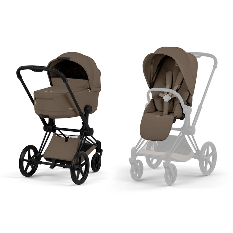 CYBEX Kombinovaný kočárek Priam 5.0 Coconut Brown (Matt Black Frame) Comfort Colection 2026 Platinum