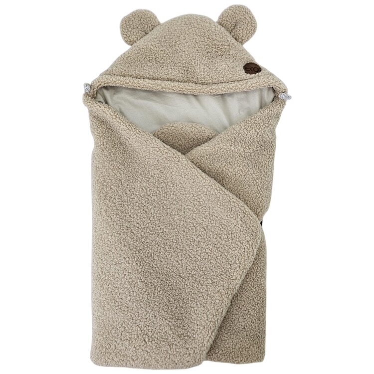EKO Fusak do autosedacky bouclé s bavlnou Light Beige 110x100cm