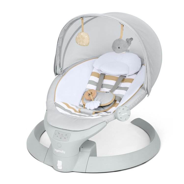 INGENUITY Lehátko s houpáním a vibrací Bounce & Sway – Pebble Shore™