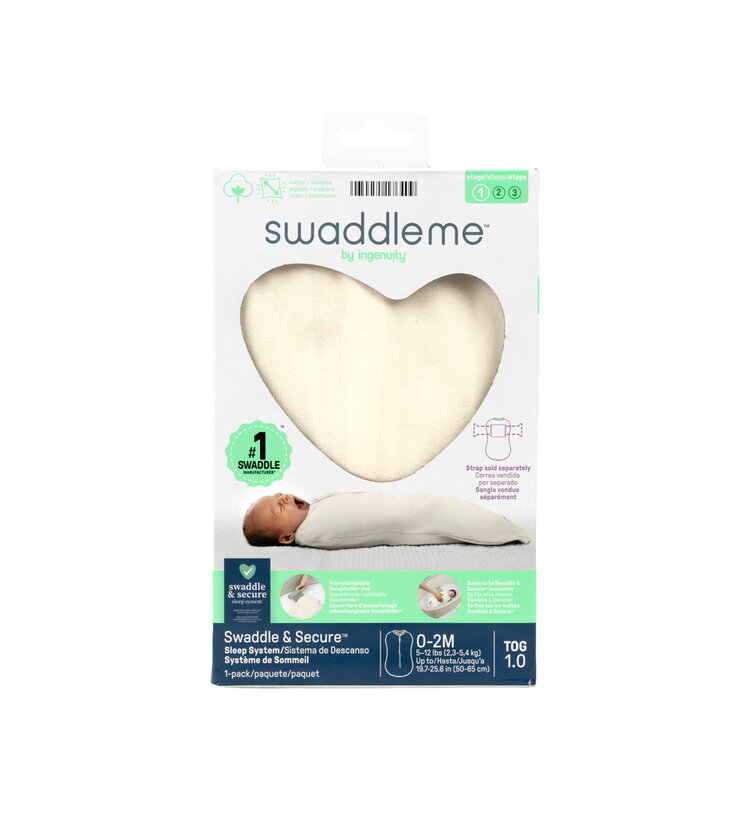 INGENUITY Zavinovačka bavlněná SwaddleMe™  1 TOG pro zavinutí a klidný spánek