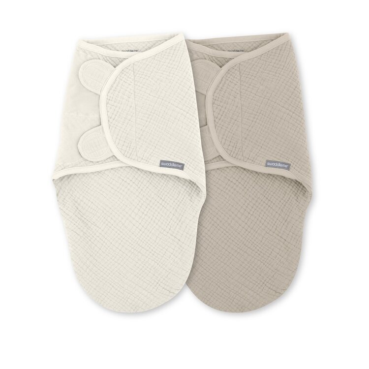 INGENUITY Zavinovačky SwaddleMe™ Ulitka mušelín 1 TOG 0-3m Cream/Cashew