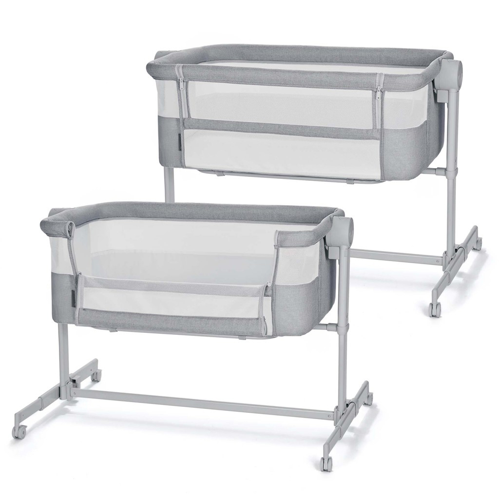 KINDERKRAFT Postýlka dětská polohovatelná Nestee Up2 Full Light Grey