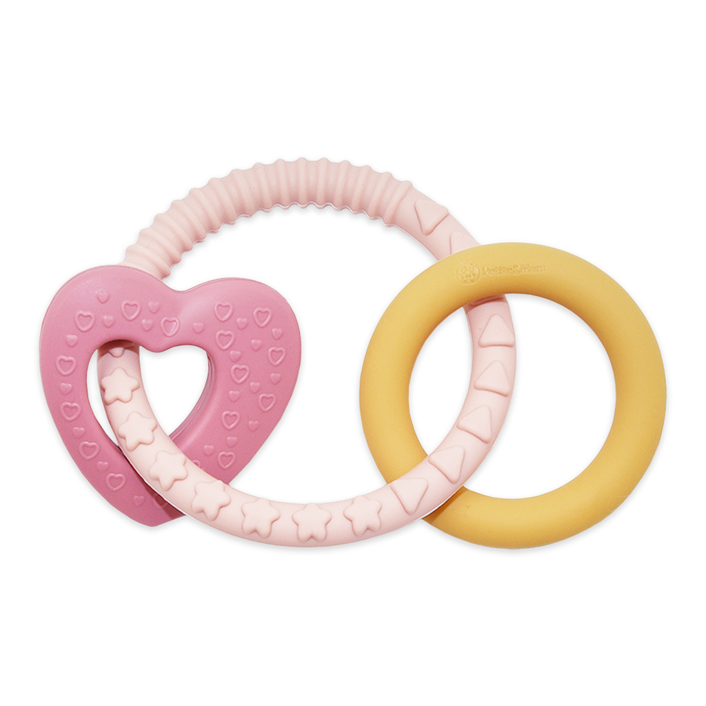 PETITE&MARS Kousátko silikonové Love Cute Pink 0m+