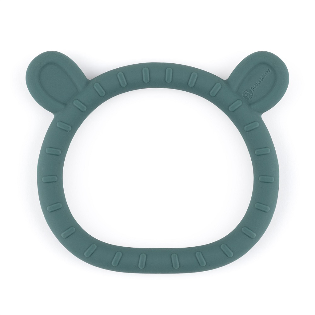 PETITE&MARS Kousátko silikonové Teddy Misty Green 0m+