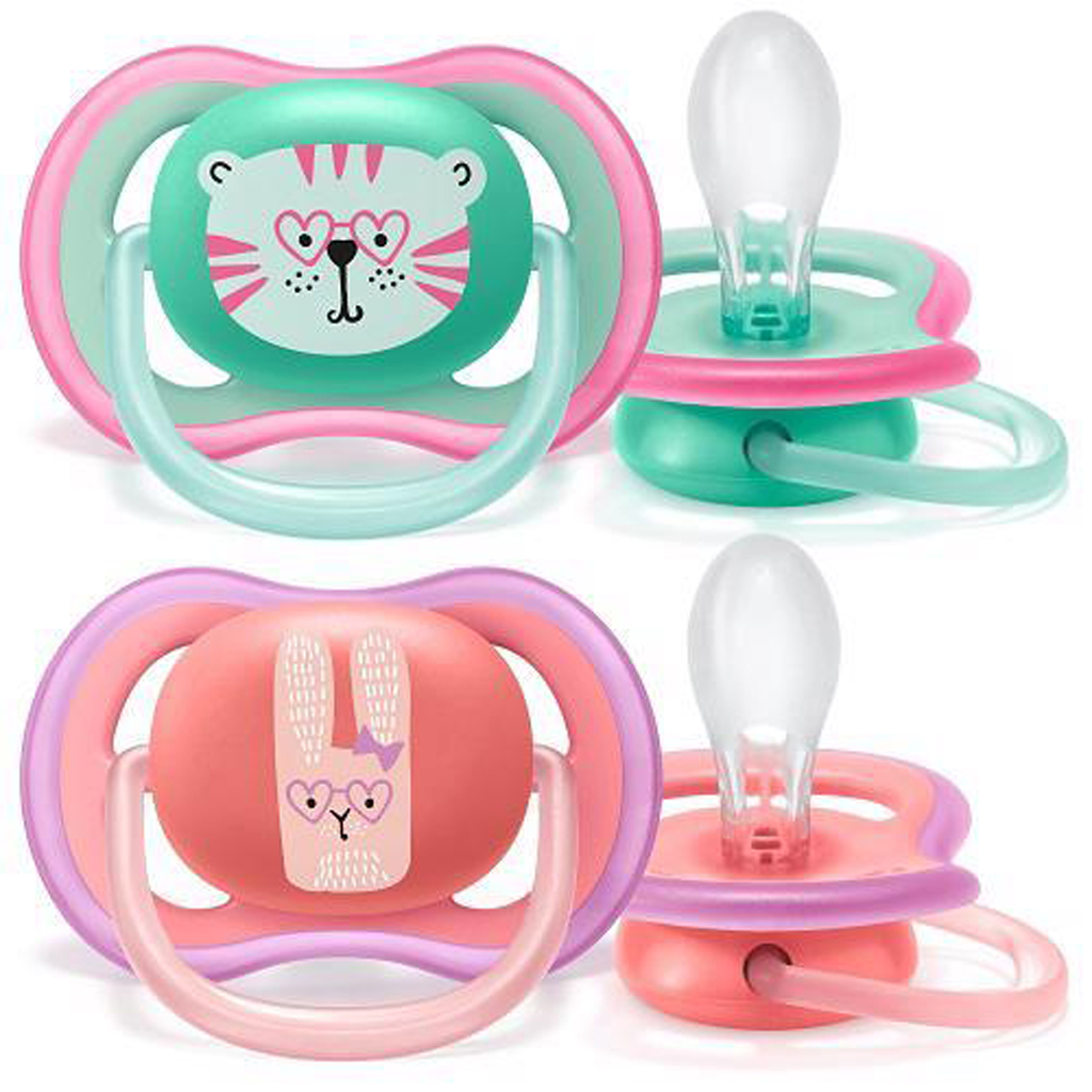 Philips AVENT Šidítko Ultra air 18m+ dívka (tygr)