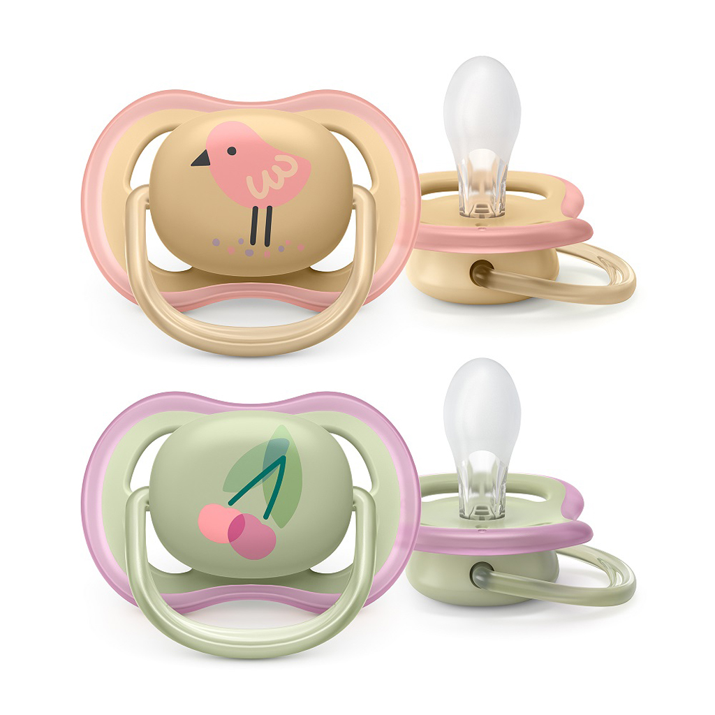 Philips AVENT Šidítko Ultra air Obrázek 0-6m dívka (třešeň)